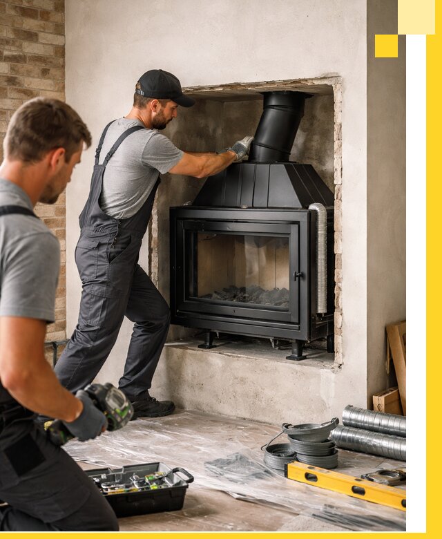 Установка каминных топок в Пыти-Яхах: монтаж, подключение
