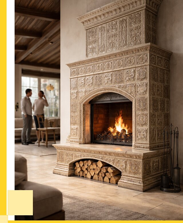 Купить изразцовый камин в Пыти-Яхах от 254325 р. | ЭриданПть