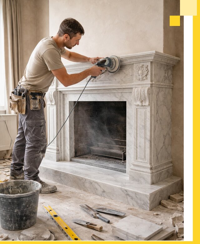 Изготовление и установка мраморных каминов в Пыти-Яхах под ключ