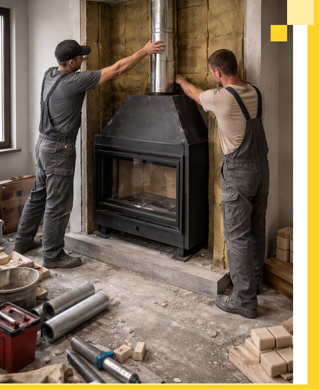 Изготовление и монтаж закрытых каминов в Пыти-Яхах под ключ