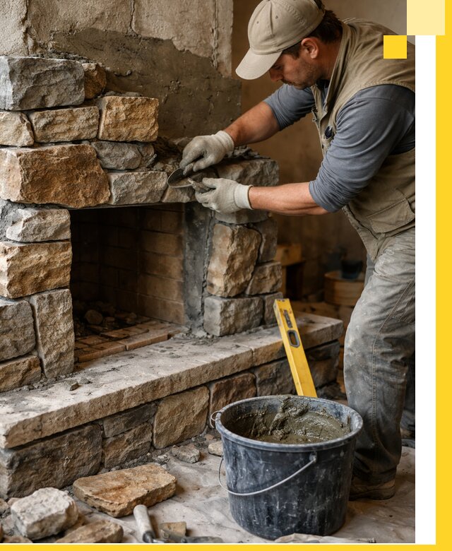 Изготовление и установка каменных каминов под ключ в Пыти-Яхах