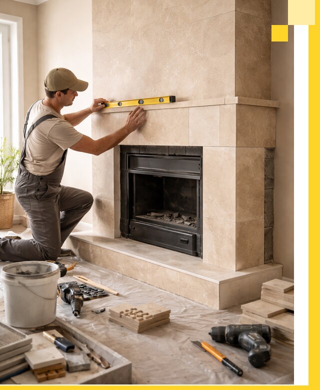 Установка и монтаж каминов в частном доме под ключ в Пыти-Яхах