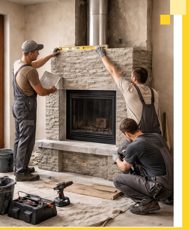 Профессиональный монтаж каминов под ключ в Пыти-Яхах для дома