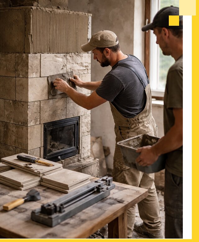 Профессиональная облицовка печей в Пыти-Яхах: керамика и камень