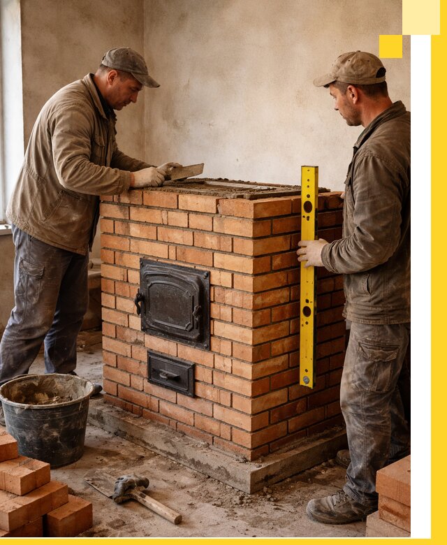 Отопительные печи под ключ в Пыти-Яхах, установка и сборка