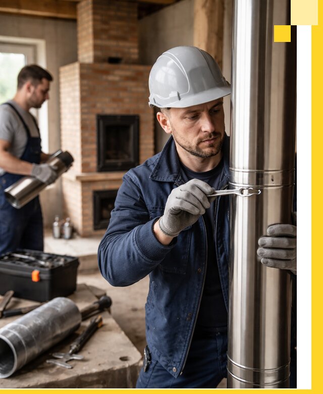 Профессиональный монтаж дымоходов для печей в Пыти-Яхах