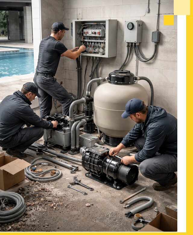 Профессиональный монтаж оборудования для бассейнов в Пыти-Яхах