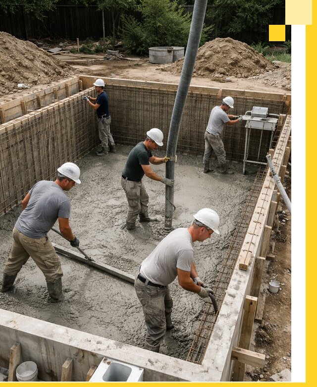 Строительство бетонных бассейнов под ключ в Пыти-Яхах