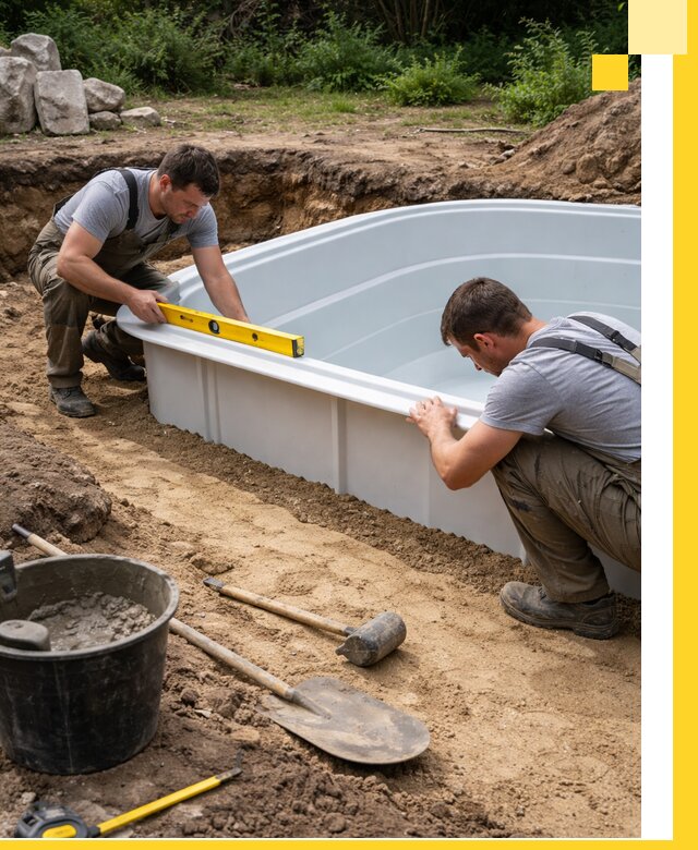 Производство и установка пластиковых бассейнов в Пыти-Яхах под ключ