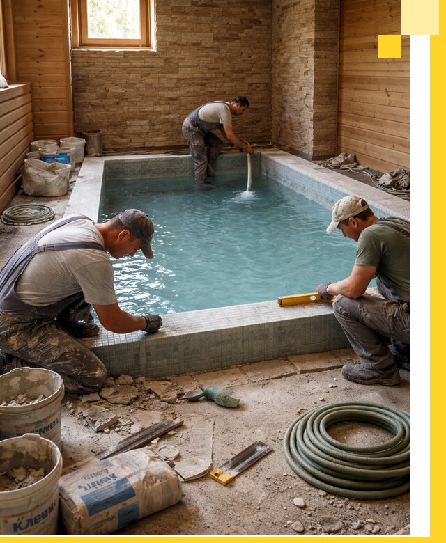 Проектирование и строительство бассейнов для бани в Пыти-Яхах