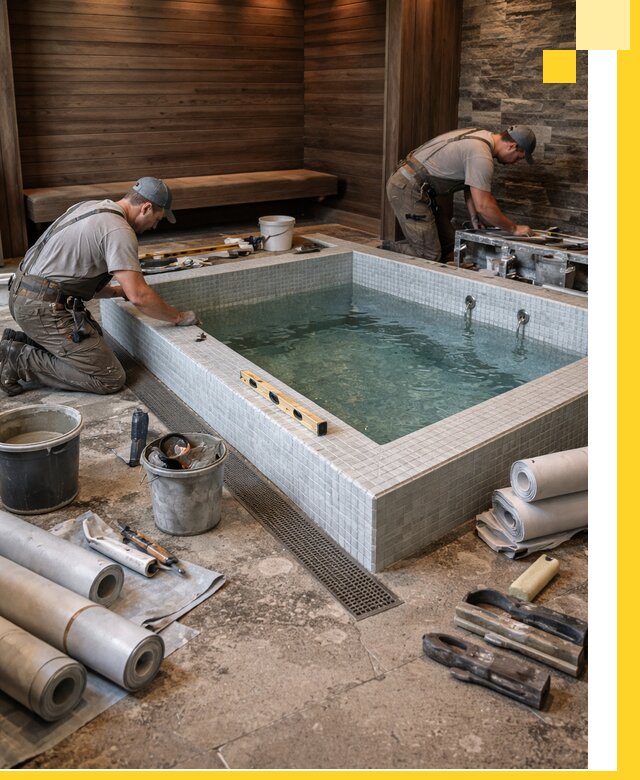 Установка и строительство бассейнов для сауны в Пыти-Яхах