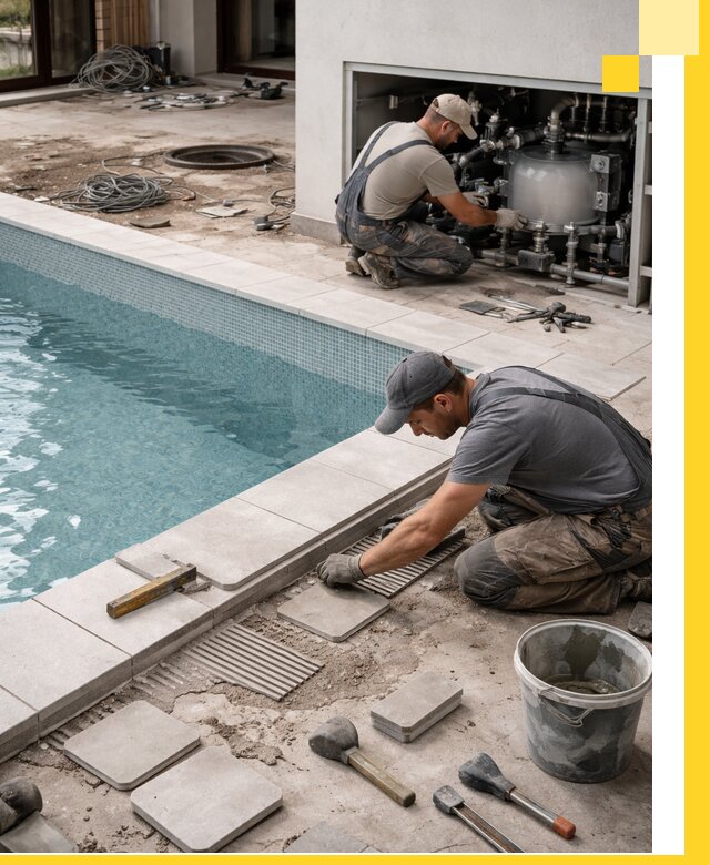 Строительство и монтаж бассейнов в коттедже в Пыти-Яхах