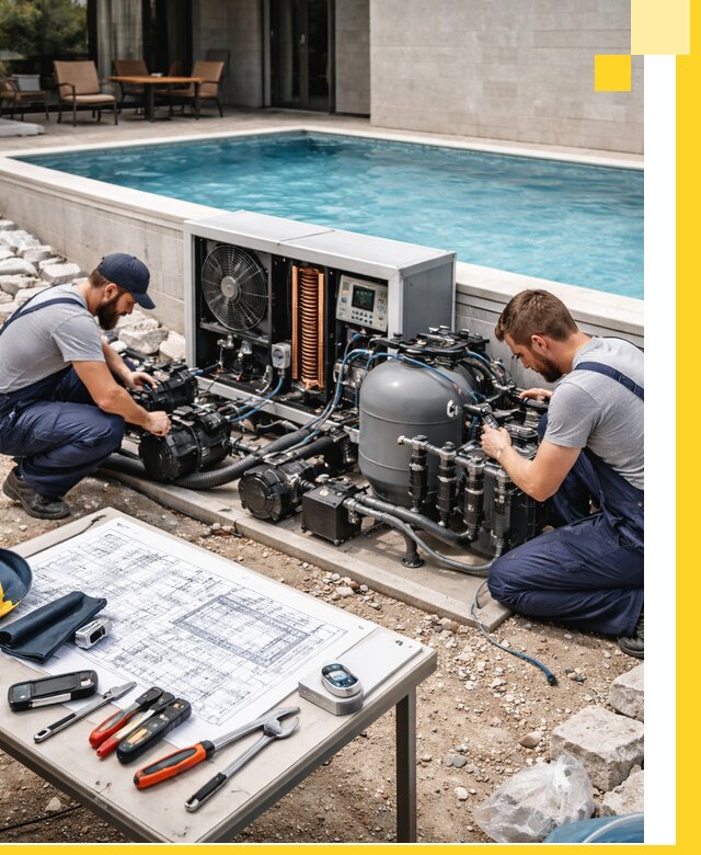 Проектирование и монтаж бассейнов с подогревом в Пыти-Яхах