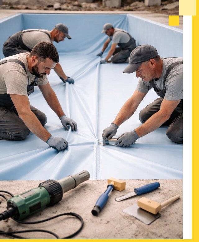 ПВХ пленка для бассейнов с монтажом и гарантией в Пыти-Яхах