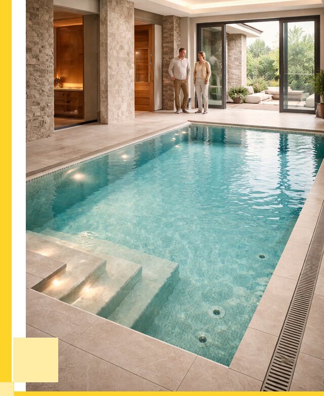 Бассейн во дворе в Пыти-Яхах: проект, отделка от 1220760 р. | ЭриданПть