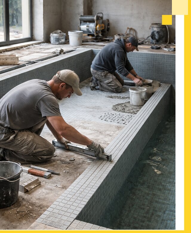 Строительство бассейна в частном доме в Пыти-Яхах под ключ