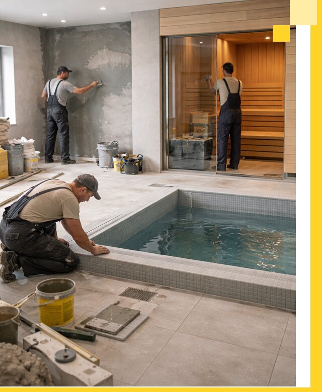 Проектирование и строительство сауны с бассейном в Пыти-Яхах