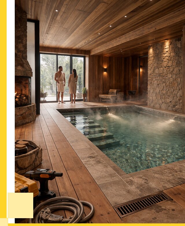 Проекты бань с бассейном под ключ в Пыти-Яхах от 76298 р., ЭриданПть