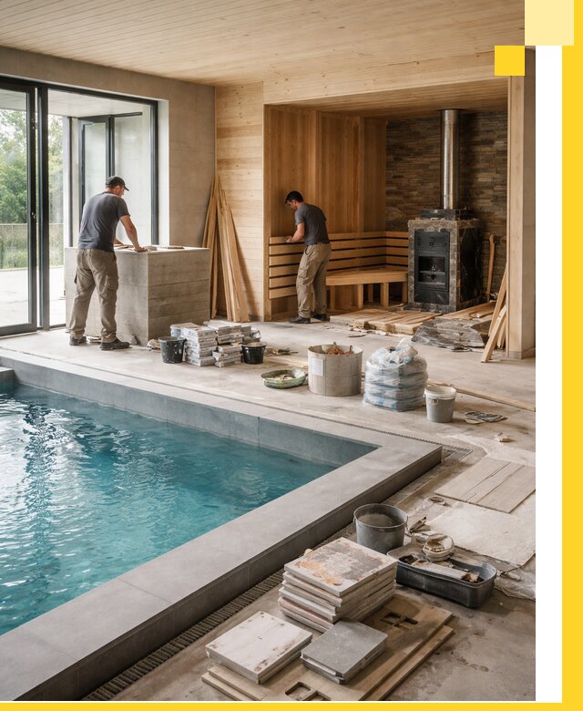 Проектирование и строительство бань с бассейном в Пыти-Яхах