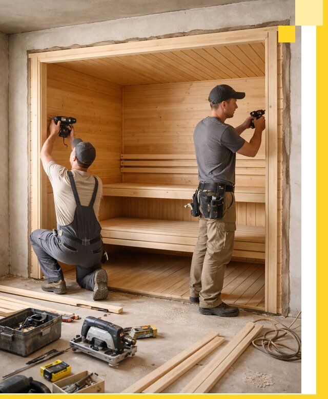 Монтаж саун под ключ в Пыти-Яхах — проектирование и установка