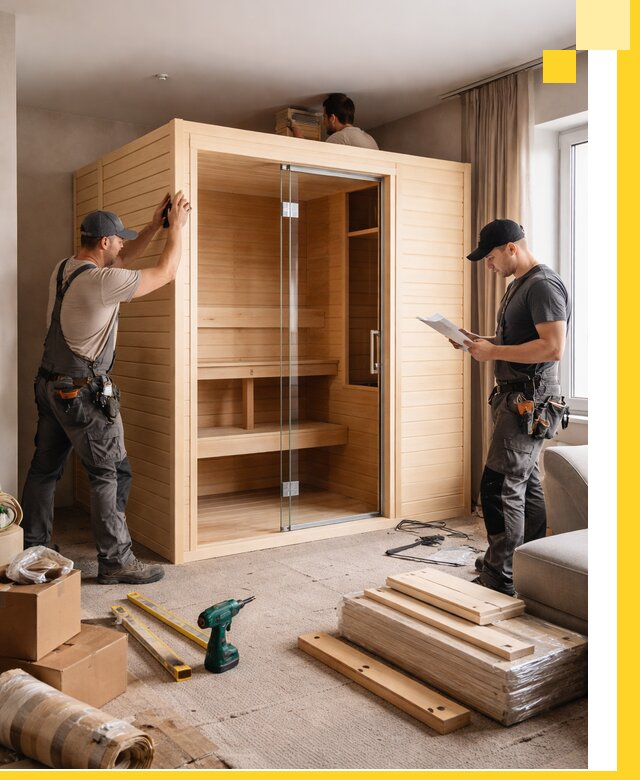 Установка и благоустройство саун в квартире в Пыти-Яхах