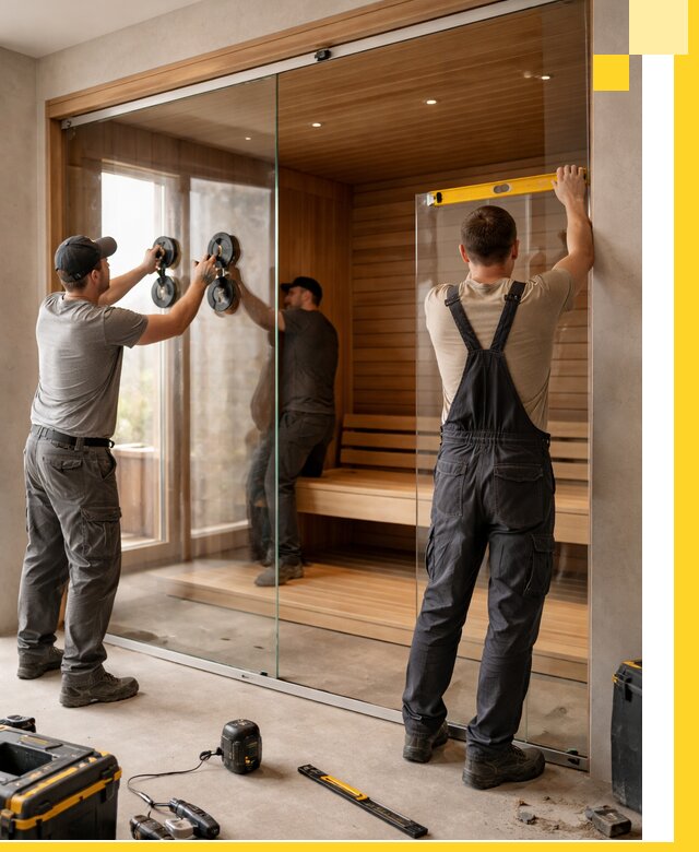 Производство и монтаж стеклянных саун под ключ в Пыти-Яхах