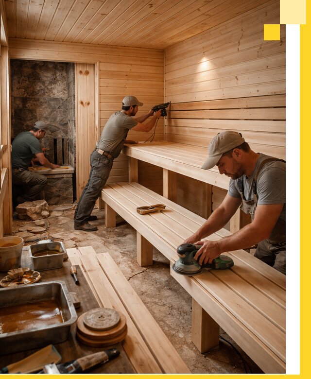 Профессиональная отделка бань в Пыти-Яхах под ключ, с гарантией