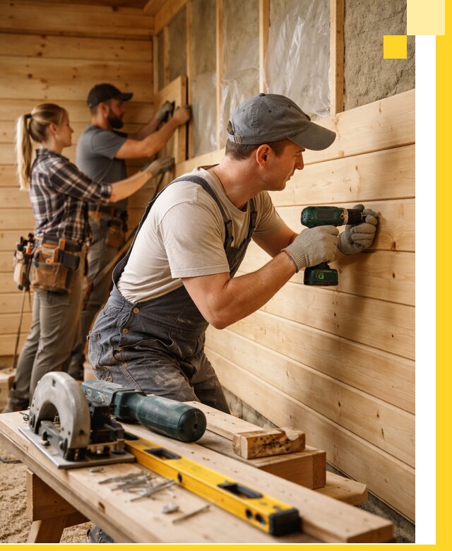 Обшивка бань под ключ в Пыти-Яхах: отделка стен и потолков