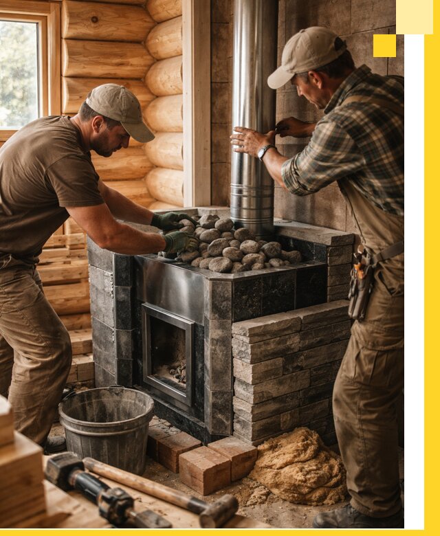 Строительство и отделка русских бань под ключ в Пыти-Яхах