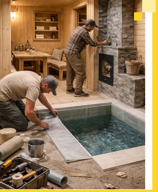 Строительство бань с комнатой отдыха под ключ в Пыти-Яхах