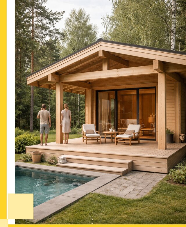 Бани с террасой под ключ в Пыти-Яхах от 610380 р. | ЭриданПть