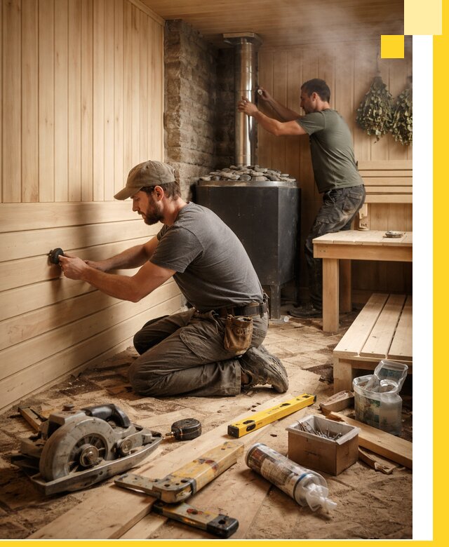 Полное строительство и оснащение парных под ключ в Пыти-Яхах