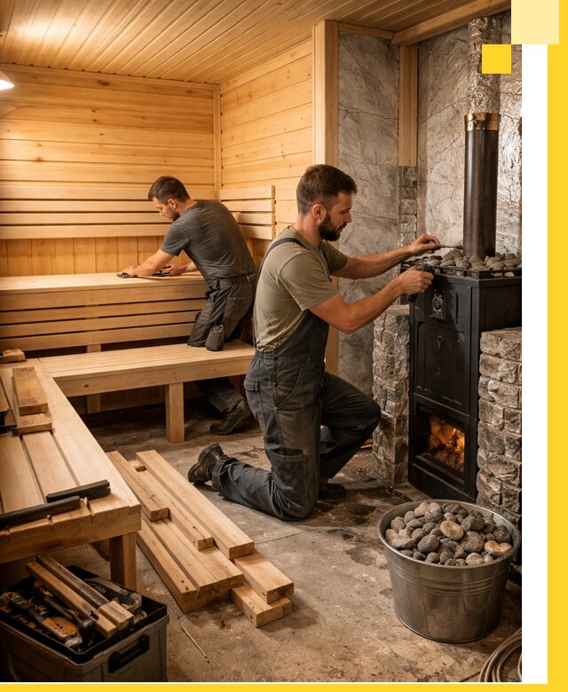 Дизайн и строительство интерьеров бань под ключ в Пыти-Яхах