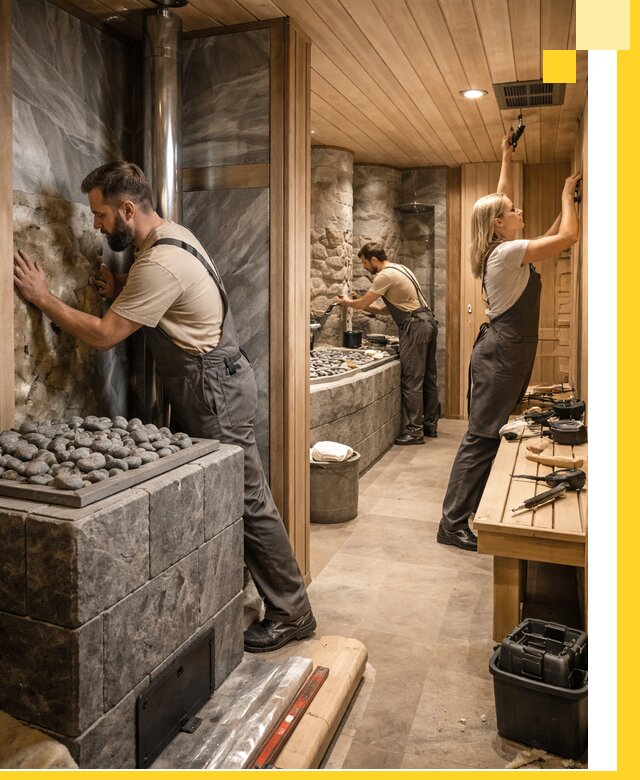 Строительство бань и SPA процедур в Пыти-Яхах под ключ и отделкой