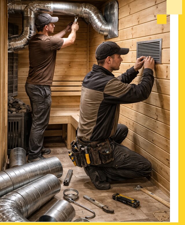 Проектирование и монтаж вентиляции бани в Пыти-Яхах под ключ