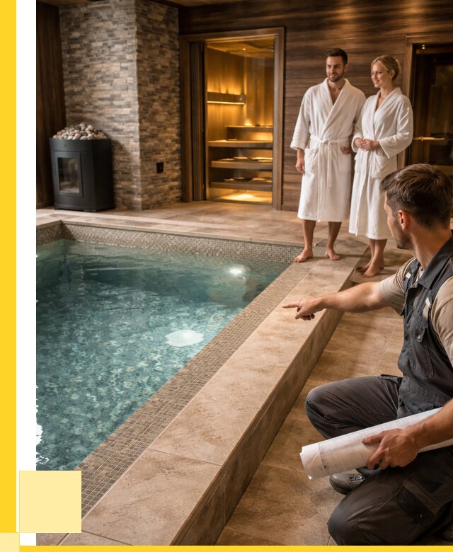 Проект бани с бассейном под ключ в Пыти-Яхах от 66125 р. | ЭриданПть