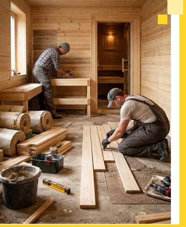 Индивидуальный проект бани с комнатой отдыха под ключ в Пыти-Яхах