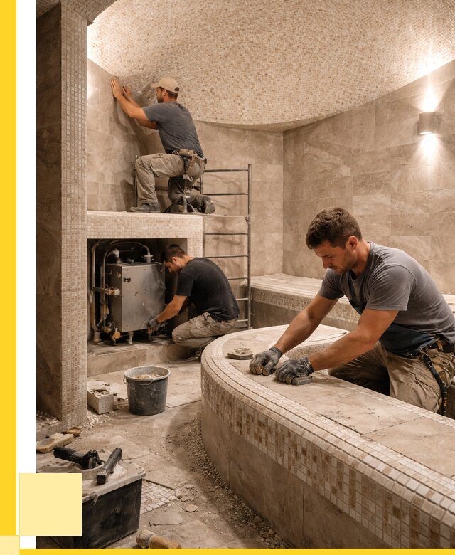 Монтаж хамамов под ключ в Пыти-Яхах от 254325 р. ЭриданПть