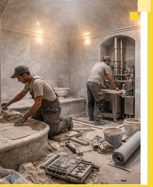 Строительство турецких бань хаммам под ключ в Пыти-Яхах