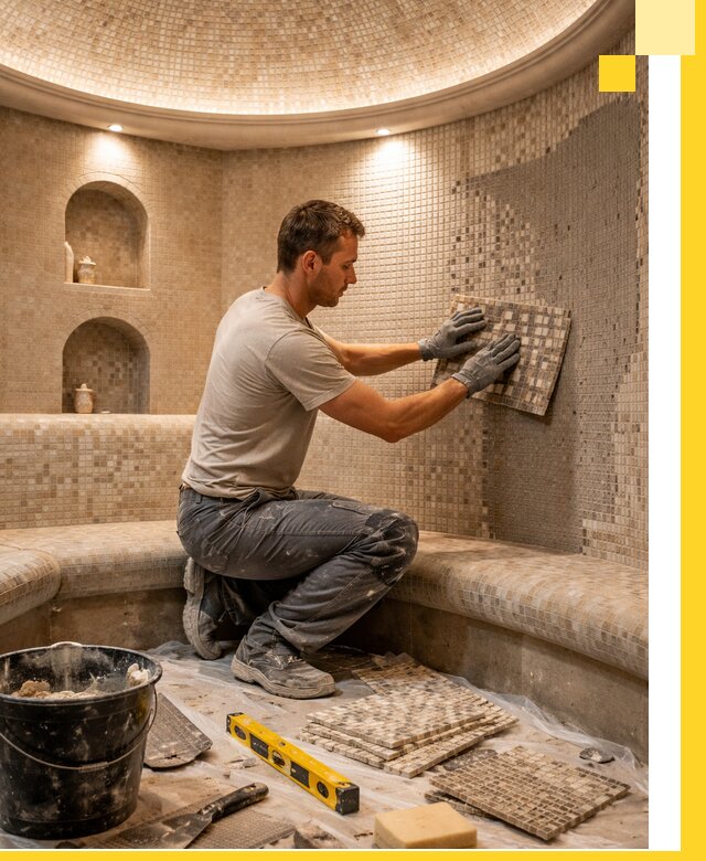 Устройство и монтаж домашнего хамама под ключ в Пыти-Яхах