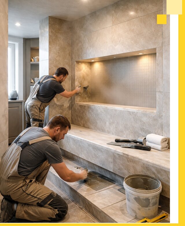 Профессиональное строительство хамама в квартире в Пыти-Яхах